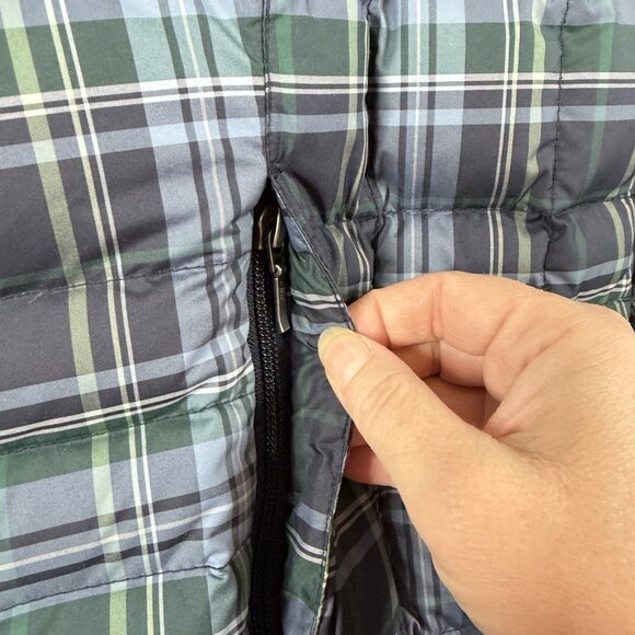 Eddie Bauer Premium Goose Down Vest XXL Men’s Plaid Puffer Quilted Insulated F07 - Picture 6 of 15